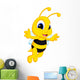 Cute bee cartoon Wall Decal