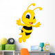 Cute bee cartoon Wall Decal