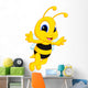 Cute bee cartoon Wall Decal