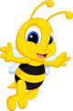 Cute bee cartoon Wall Decal