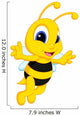 Cute bee cartoon Wall Decal