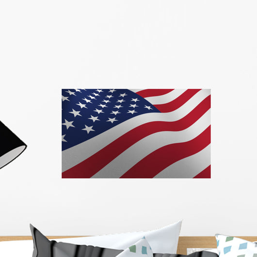 Very High Detailed American Flag Wall Mural