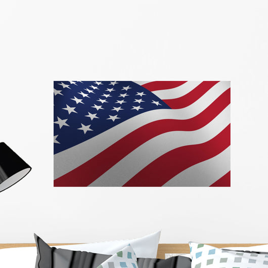 Very High Detailed American Flag Wall Mural