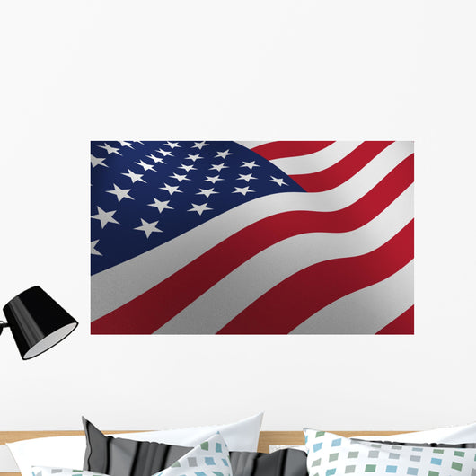 Very High Detailed American Flag Wall Mural