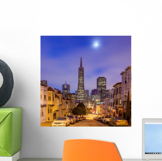 San Francisco at night. Wall Mural