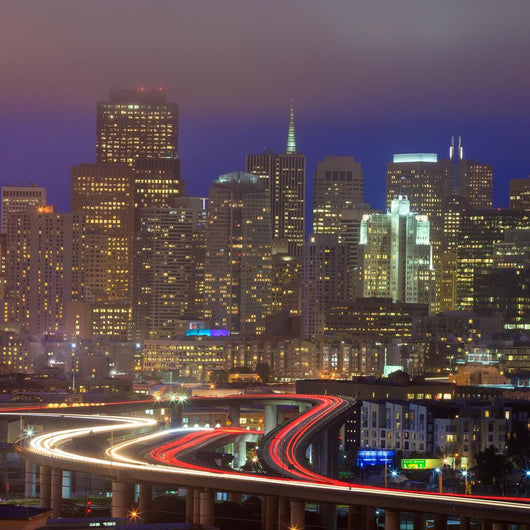 San Francisco Cityscape Night Wall Mural