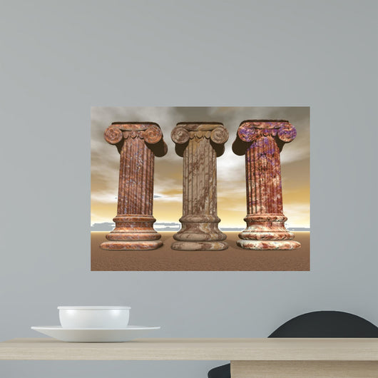 Stone Columns 3D Render