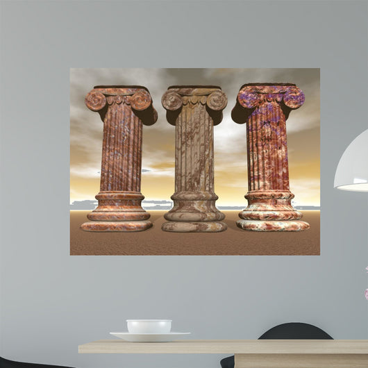 Stone Columns 3D Render