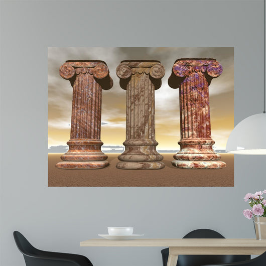 Stone Columns 3D Render