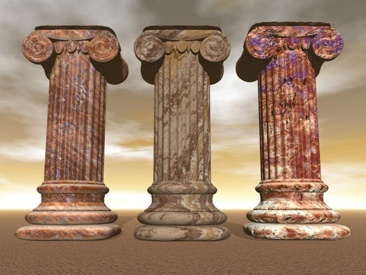 Stone Columns 3D Render