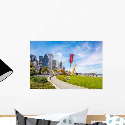 Cupid's Span Statue Wall Mural