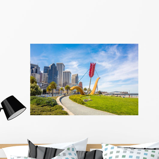 Cupid's Span Statue Wall Mural