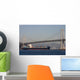 Container Ship under Bridge Wall Mural