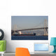 Container Ship under Bridge Wall Mural
