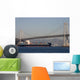 Container Ship under Bridge Wall Mural