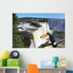 Iguazu Waterfall with a giant toucan bird in foreground Wall Mural