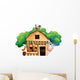 A farmhouse with animals Wall Decal