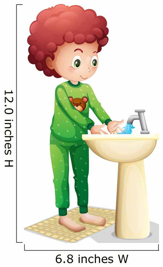 Young Boy Washing His