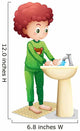 Young Boy Washing His