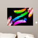 Red Nail Polish and Mineral Colorful Eye Shadow Wall Mural