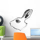 Head of Rabbit Wall Decal