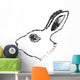 Head of Rabbit Wall Decal