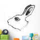Head of Rabbit Wall Decal