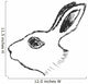 Head of Rabbit Wall Decal