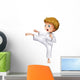 A brave boy doing his karate moves Wall Decal