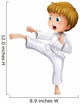 A brave boy doing his karate moves Wall Decal