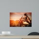 Biker Girl Motorcycle Wall Mural