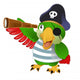 Pirate Parrot Wall Decal