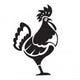 Black Chiken Wall Decal