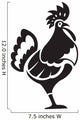 Black Chiken Wall Decal