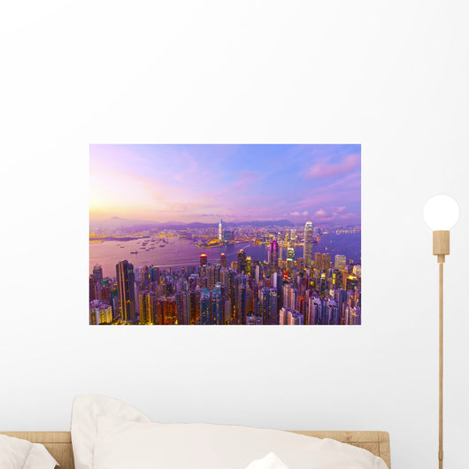 Hong Kong Sunset Wall Mural