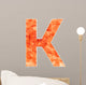 k letter with texura shaped brown earth or stone Wall Decal