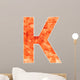 k letter with texura shaped brown earth or stone Wall Decal