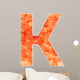 k letter with texura shaped brown earth or stone Wall Decal