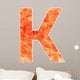 k letter with texura shaped brown earth or stone Wall Decal