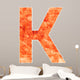 k letter with texura shaped brown earth or stone Wall Decal