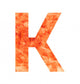 k letter with texura shaped brown earth or stone Wall Decal
