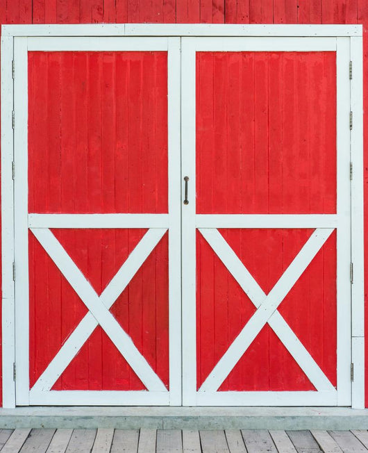 Red Old Barn Door