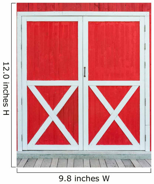 Red Old Barn Door