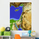 Shaded relief map of Palestine Wall Mural