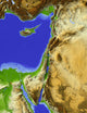 Shaded relief map of Palestine Wall Mural