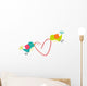 Birds with Heart Shaped Wall Decal
