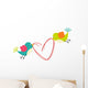 Birds with Heart Shaped Wall Decal