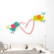 Birds with Heart Shaped Wall Decal