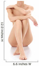 Slim Woman Sitting White