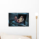 Feet on a morgue table with toe tag with dramatic lighting Wall Mural